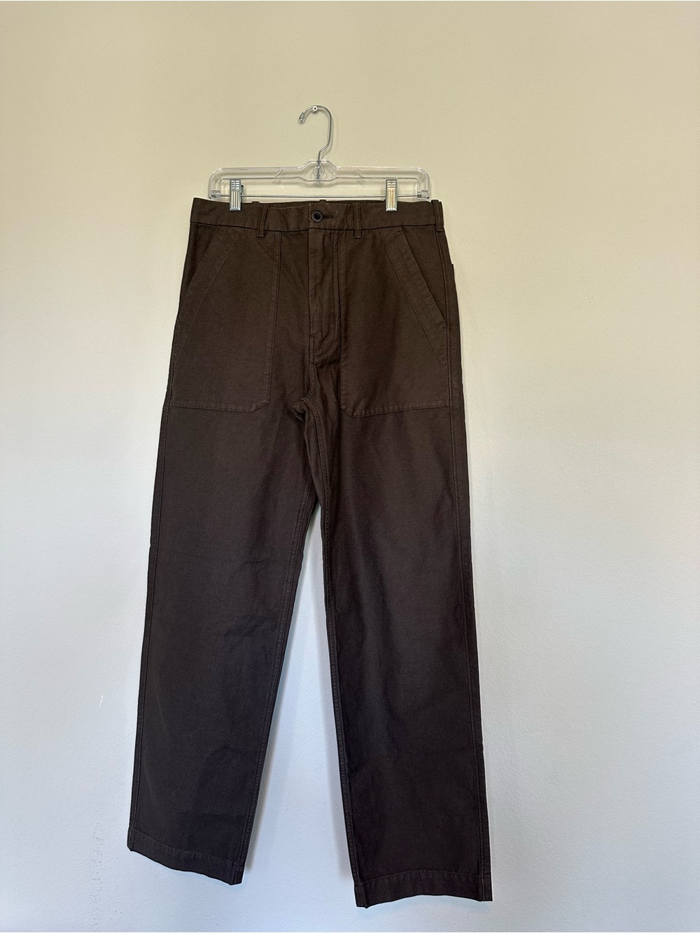 Madewell Men's Brown Fatigue Work-Style Cotton Pants size 29